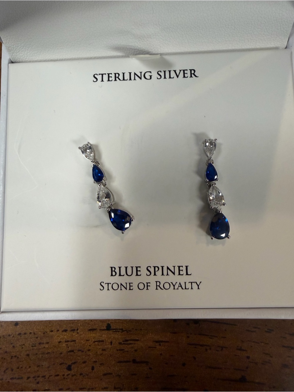 Macy's Sterling Silver Blue Spinel Drop Earrings